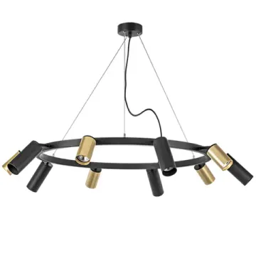 Люстра подвесная 10*GU10 LR020405875 черный/золотой Rullo Lightstar