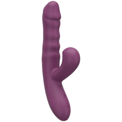Силиконовый вибратор с эффектом фрикций Purple SW3028