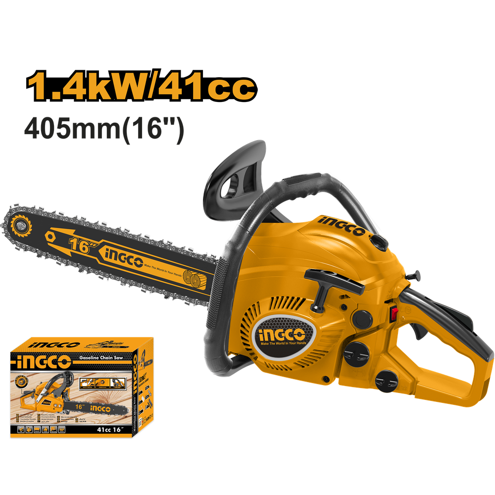 Бензопила цепная INGCO GCS5411611 1,4 кВт (2 л.с.) 16"