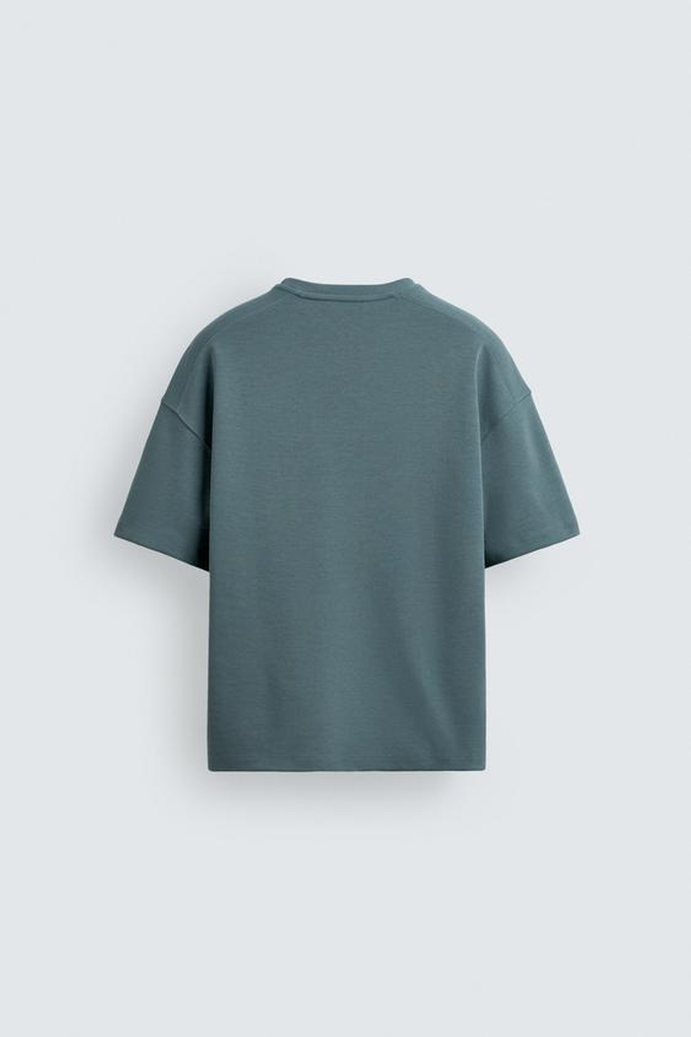ZARA ТОЛСТОВКА RELAXED FIT ИЗ ИНТЕРЛОКА, УТИНО-СИНИЙ