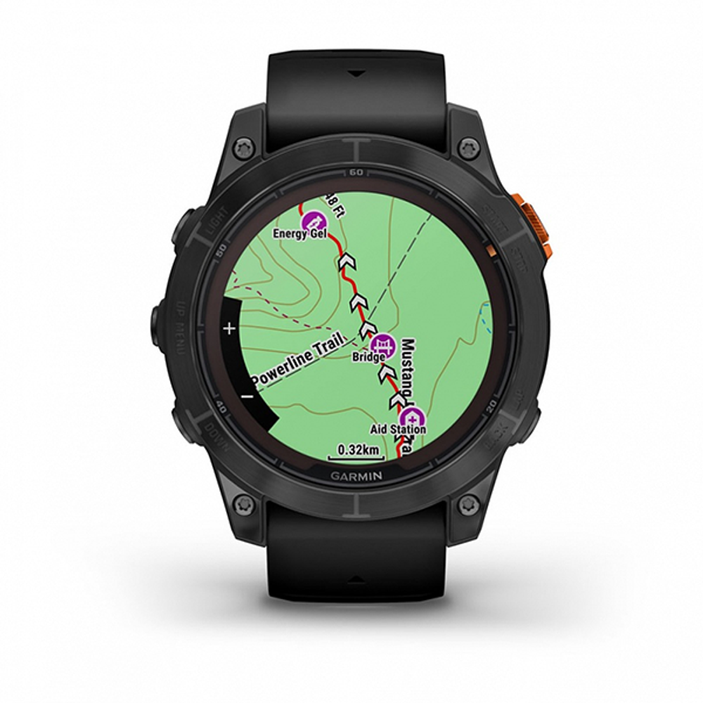 Умные часы Garmin FENIX 7 PRO Solar Edition 47 мм серый с черным ремешком