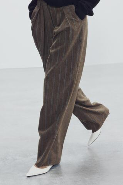 БРЮКИ В ЕЛОЧКУ В ПОЛОСКУ — ZW COLLECTION — ZARA