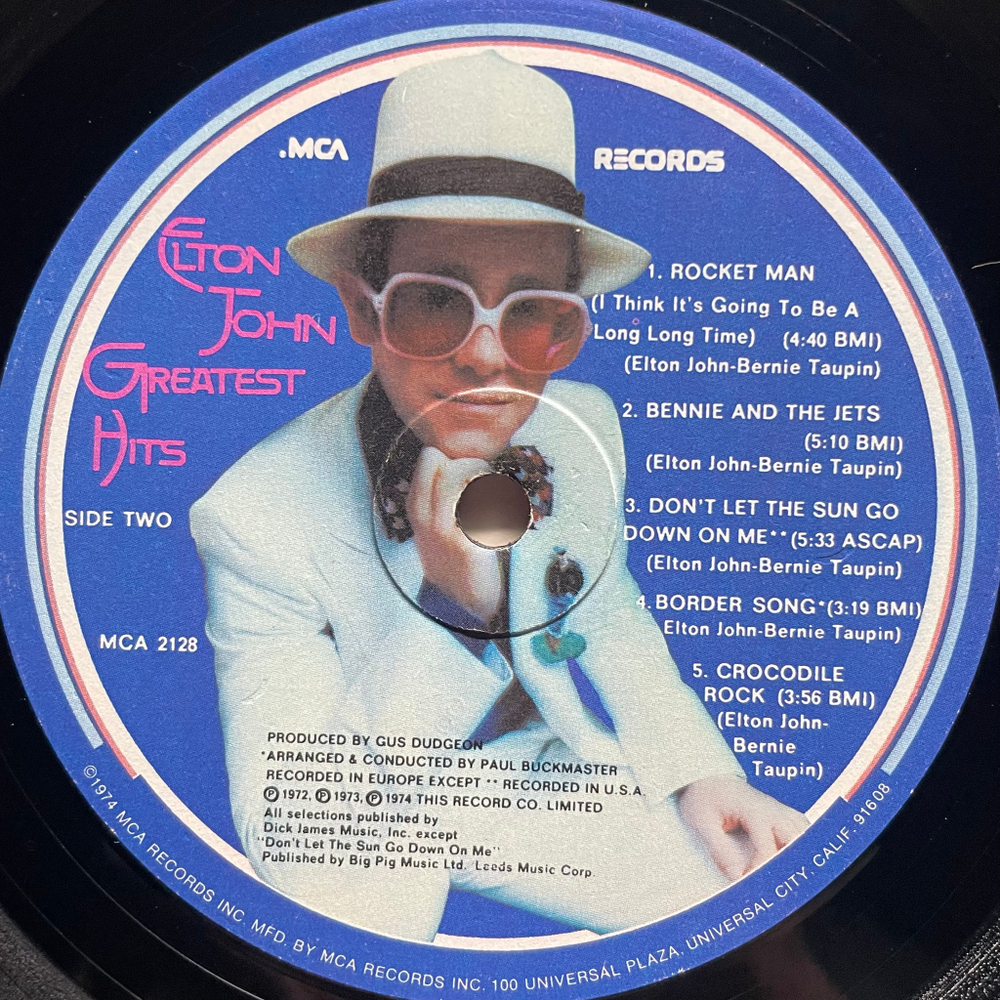 Elton John ‎– Greatest Hits (США 1974г.)