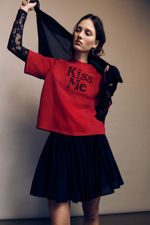 Футболка с вышивкой — Красный/Kiss Me - H&M
