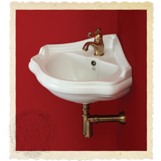 Раковина угловая  Impero Migliore  35см ML.IMP-25.358.BI
