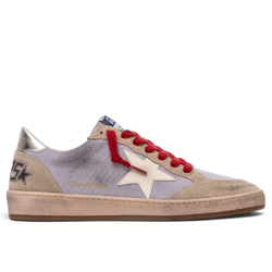 Women's Ball Star in lilac suede with a white leather star and silver heel tab