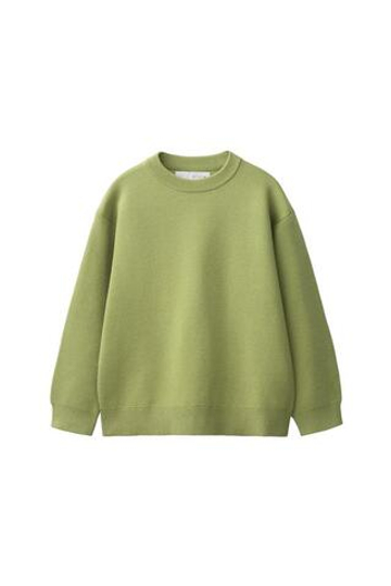 ZARA ОДНОТОННЫЙ СВИТЕР, ЗЕЛЕНЫЙ