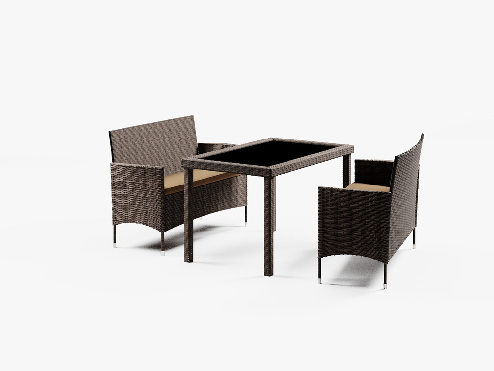 Комплект мебели из искусственного ротанга Анкор Company Set Dark brown