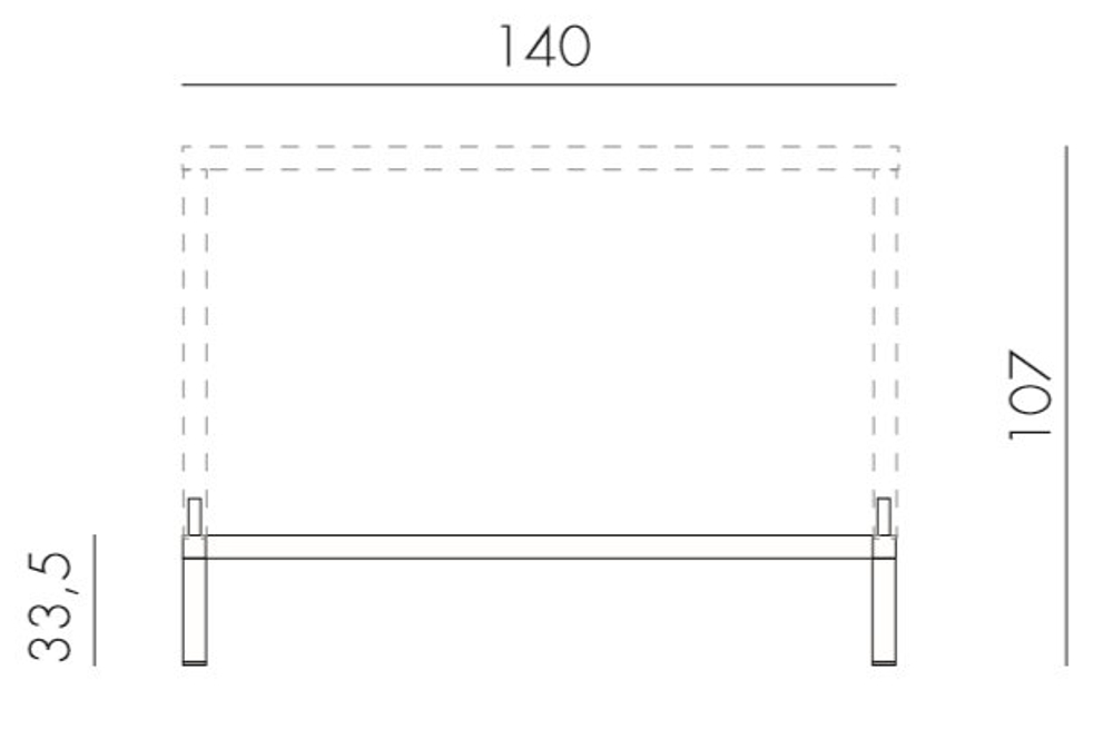 Комплект для увеличения высоты стола Nardi Kit Cube 140х80 High, табак