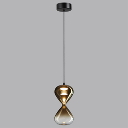5094/4LA PENDANT ODL25 357 черный/золотой градиент/прозрачн./металл/стекло Подвес LED 4W 4000K 388Лм GLESSI