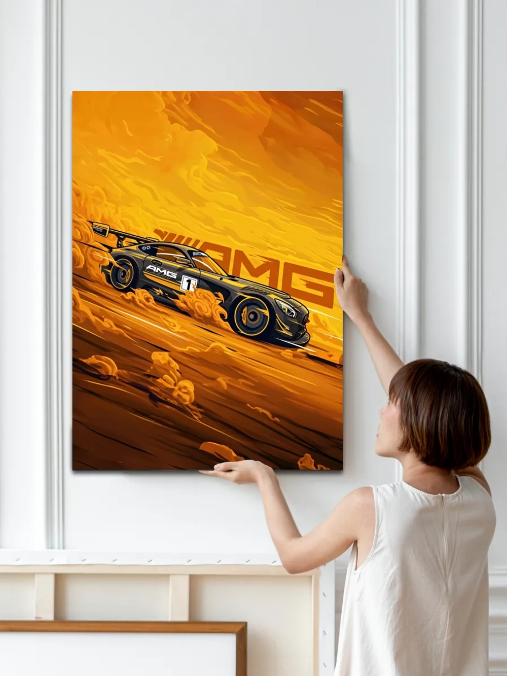 Картина на стену "Mersedes-Benz GT AMG" 50х70см 1шт.