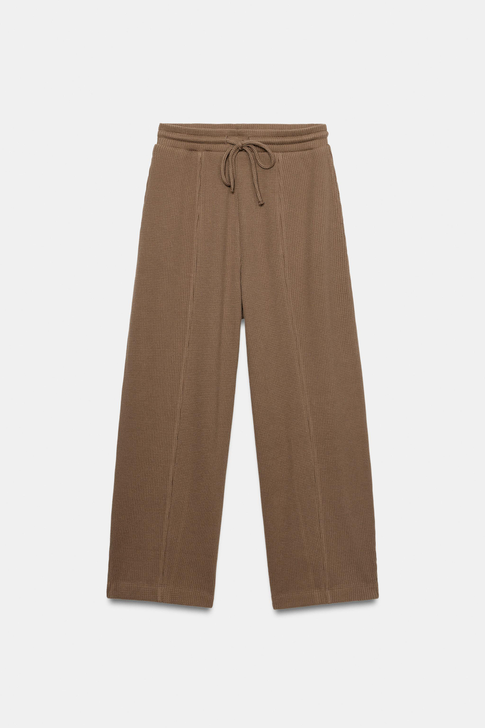 ШИРОКИЕ БРЮКИ ИЗ РИФЛЕНОГО ТРИКОТАЖА — ZARA