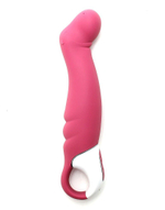 Вибратор Satisfyer Petting Hippo с загнутым кончиком - 22,9 см. (Цвет: светло-бордовый)
