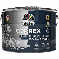 Грунт-эмаль по ржавчине 3 в 1 Dufa CORREX RAL 9005 черный глянцевый 10 л