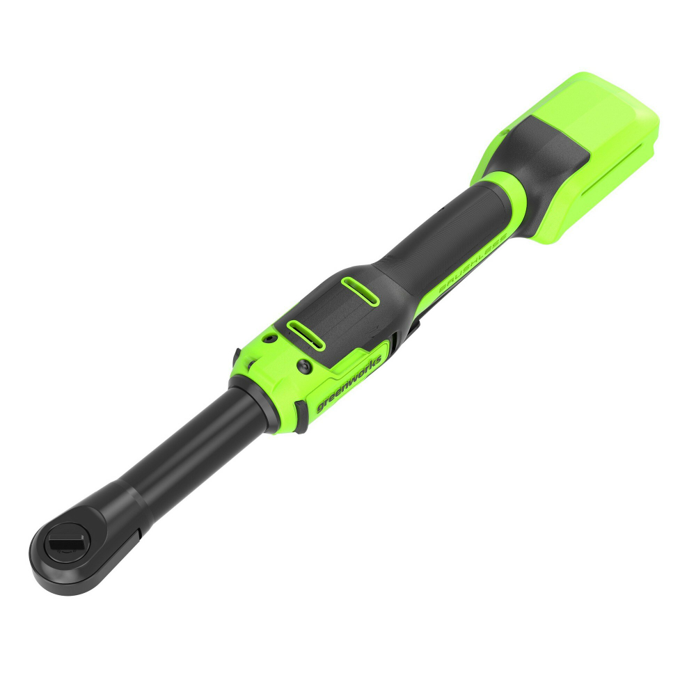 Гайковерт-трещотка Greenworks GD24RWX удлиненная, 24V, бесщеточная, 1/2", 80Нм, редуктор 170 мм, без АКБ и ЗУ (3803907)