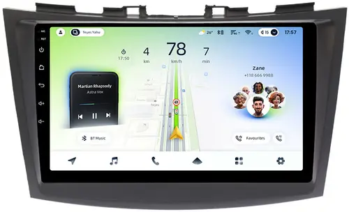 Магнитола для Suzuki Swift 4 2010-2015 - Teyes CC4L-DTS монитор 9" IPS, Android 14, Быстрая, Snapdragon 662, CarPlay, 4G SIM-слот