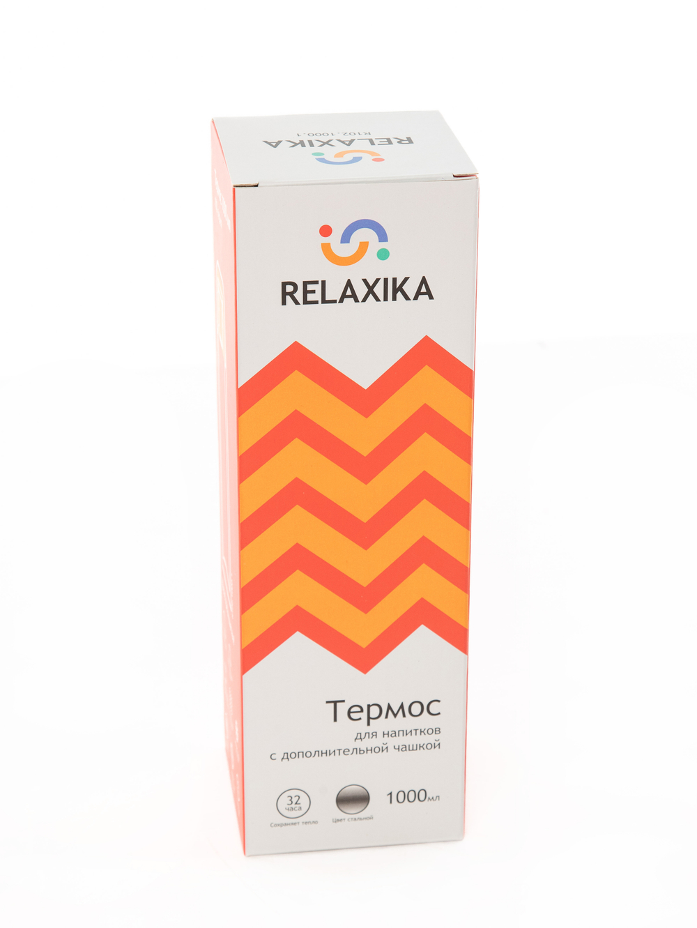 Термос Relaxika 1000 мл 2 чашки R102.1000.1 Стальной