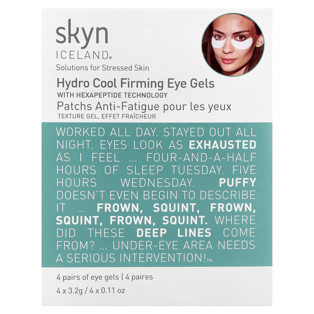 Skyn Iceland, Hydro Cool, укрепляющий гель для кожи вокруг глаз, 4 пара
