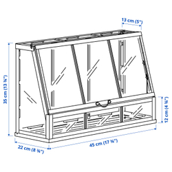 IKEA ÅKERBÄR  (ИКЕА ОКЕРБЭР)  -  Мини-теплица - для дома/для улицы/белый 45 см