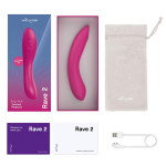 Розовый изогнутый вибромассажер 21,7см We-Vibe Rave 2 SNRA2SG3