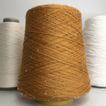 PERLINE merino - Luxury selection by Ri.Go; 100% меринос, бисер; 400м/100гр; цвет нити горчичный, бисер прозрачный голографический; S701 Есть мал. бобинка 149гр. MP