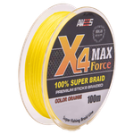 Шнур Awees MaxForce X4 100м Yellow 0.18мм 11.60кг