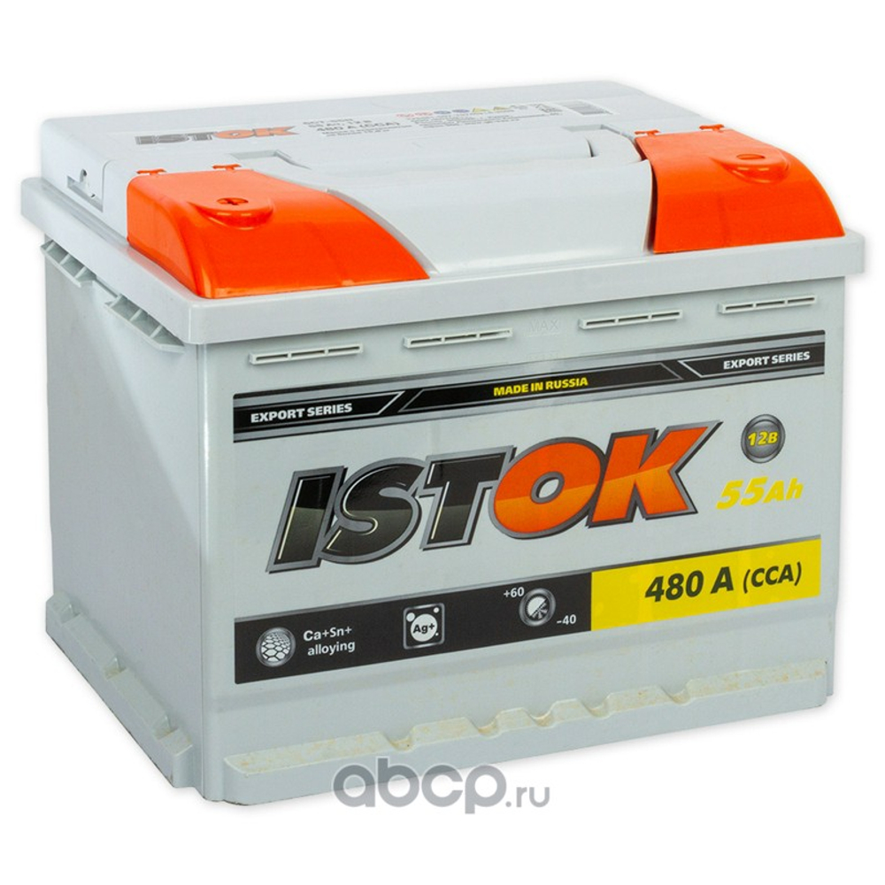 Аккумулятор ISTOK 55 А/ч прямой L+ 242x175x190 L2 EN 480 А