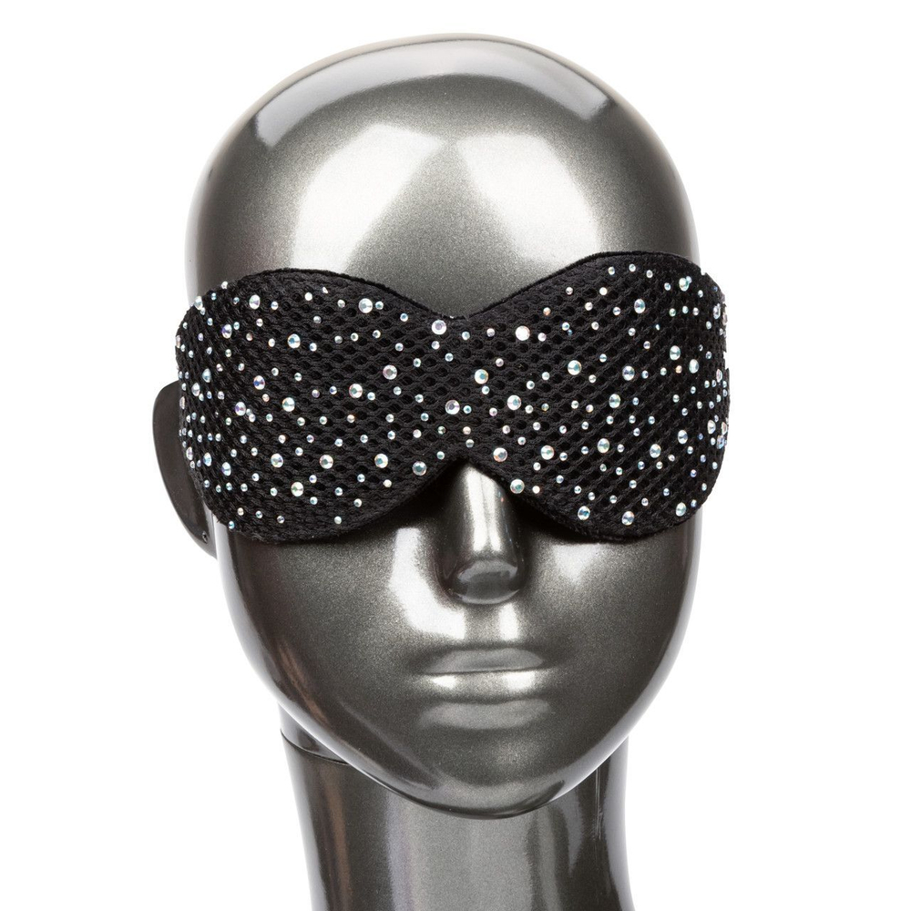 Черная маска на глаза Blackout Eye Mask со стразами (Цвет: черный)