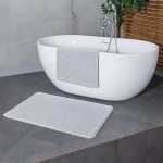 Комплект ковриков для ванной и туалета My Crystal 60*100 и 50*60 Модерн классик,светло-серый