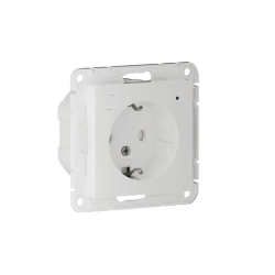 ATLASDESIGN SMART РОЗЕТКА с заземл., со шт., Zigbee, L+N, 16А, мех., БЕЛЫЙ