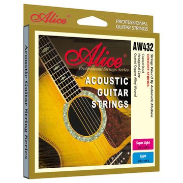 Струны для акустической гитары, медь, 11-52 [12] Alice AW432-SL