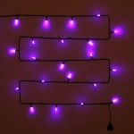 Гирлянда для дома «Кристаллы» 9,5 м 100 ламп LED черный пров.,8 реж.,IP-40, Фиолетовый (возможность соединения)