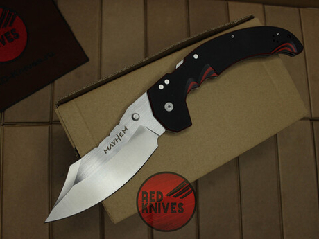 Нож Cold Steel Myhem - рукоять G10, красные полосы