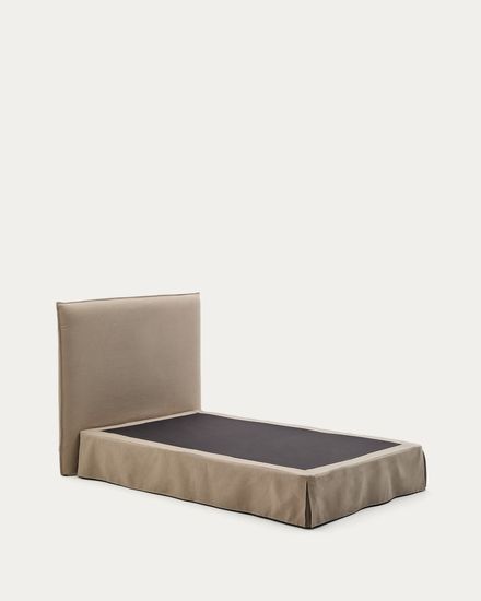 Кровать Jaira La Forma серо-коричневого цвета со съемным чехлом для матраса 90 x 200