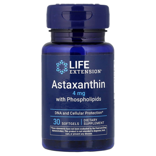 Life Extension, астаксантин с фосфолипидами, 30 капсул
