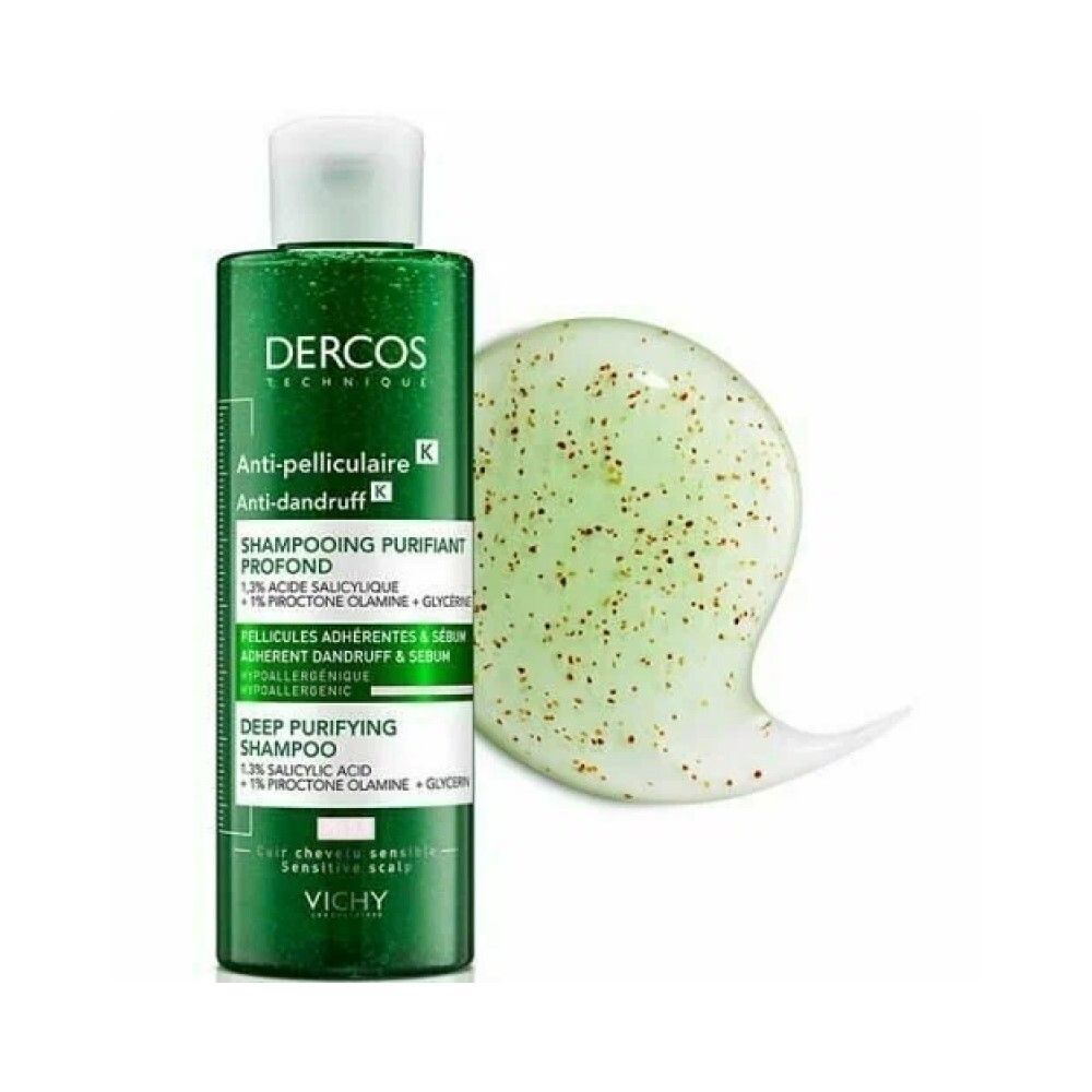 Vichy Dercos Caspa Control К Глубоко очищающий шампунь-пилинг против перхоти, 250 мл