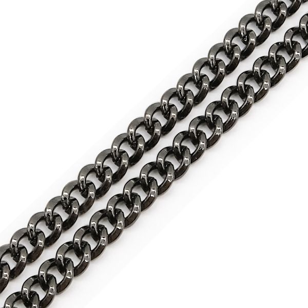 Цепь декоративная сталь 6.2х4.8 мм, 10 метров, черный никель, Y1827