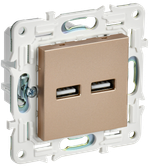 SKANDY Розетка USB A+A 3,1А SK-R15Sa песочный IEK