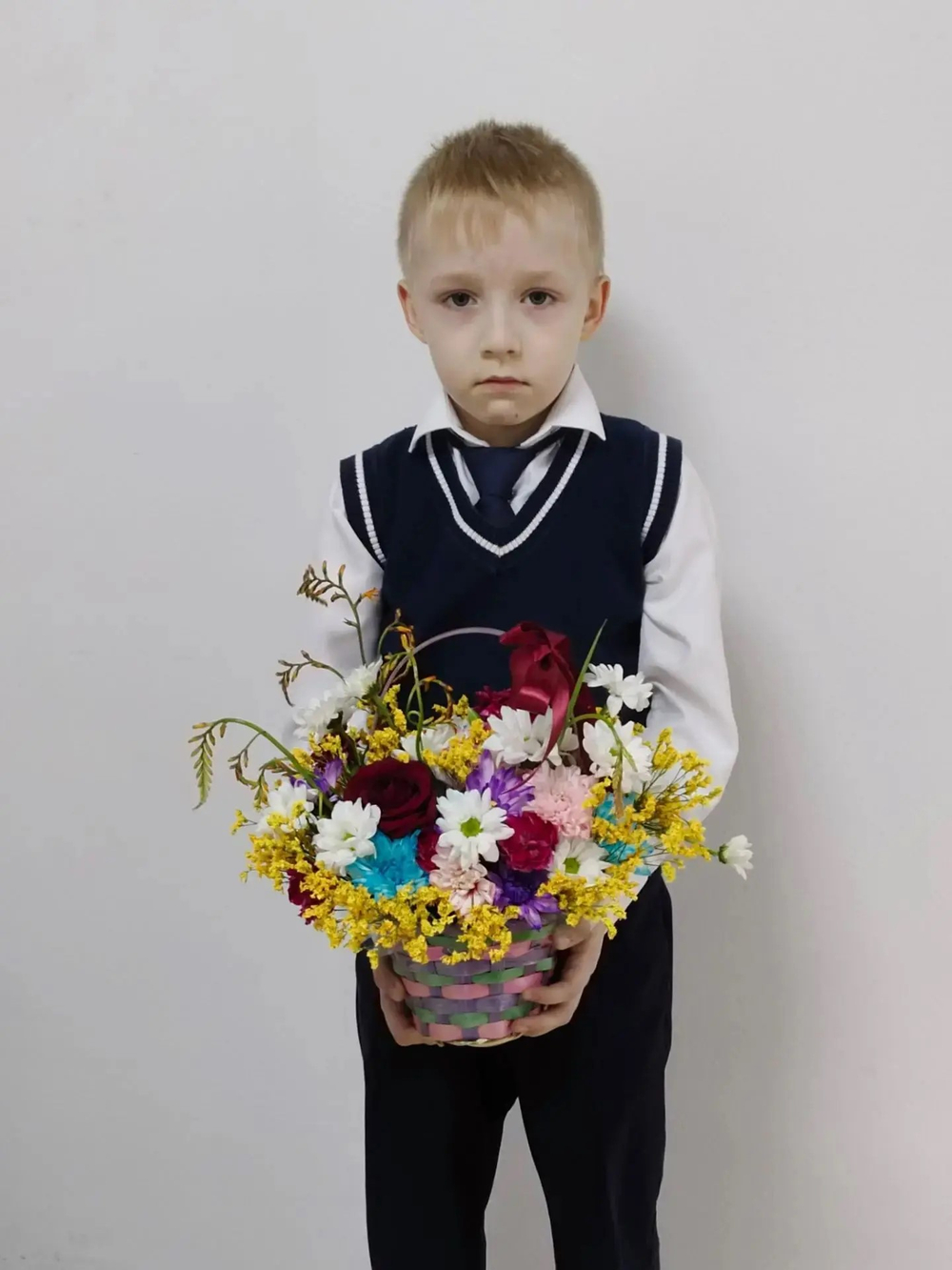 Композиция в корзине Школьника № 6