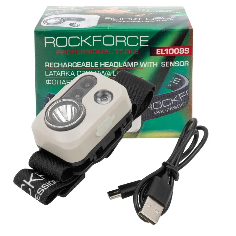 Фонарь светодиодный аккумуляторный (1200мАч, 300Лм, 5W LED) RockFORCE RF-EL1009S