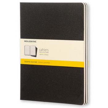 Блокнот Moleskine Cahier XLarge 190х250 мм 120 стр в клетку 3 шт (QP322)