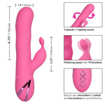 Розовый вибратор-кролик 24см с волновым движением ствола California Exotic Novelties Santa Barbara Surfer SE-4350-65-3