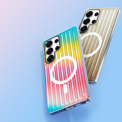 Усиленный прозрачный чехол (Gradient Rainbow) с поддержкой MagSafe от Dux Ducis для Samsung Galaxy S25 Ultra, серия Zest Series Case