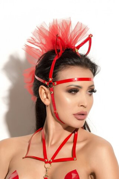 Маска с ушками Me Seduce Queen of hearts Allure красная OS