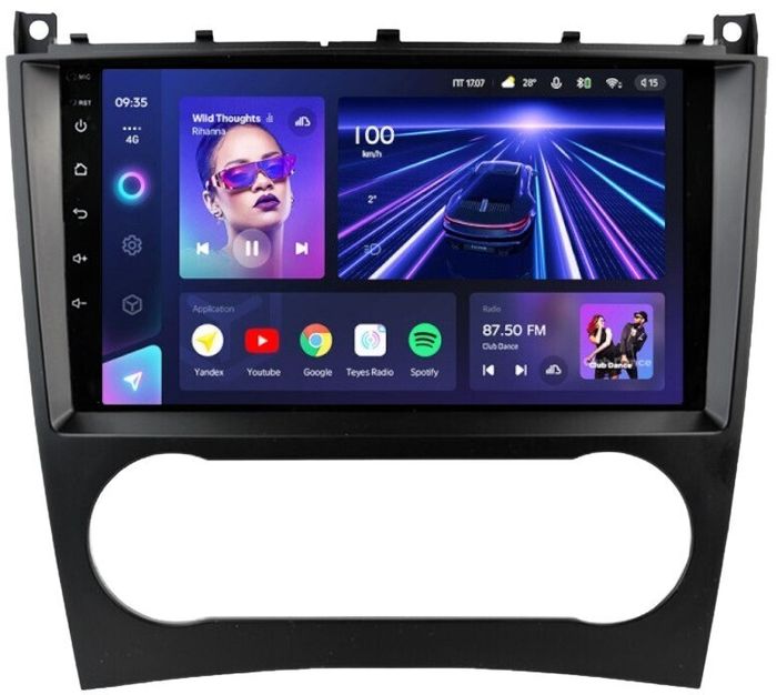 Магнитола для Mercedes-Benz C (W203) 2004-2007 - Teyes CC3L на Android 10, CarPlay, 4G SIM-слот