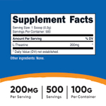 Nutricost, L-теанин, без добавок, 100 г (3,6 унции)