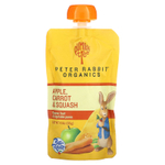 Pumpkin Tree Organics, Peter Rabbit Organics, органическое фруктовое и овощное пюре, яблоко, морковь и тыква, 125 г (4,4 унции)