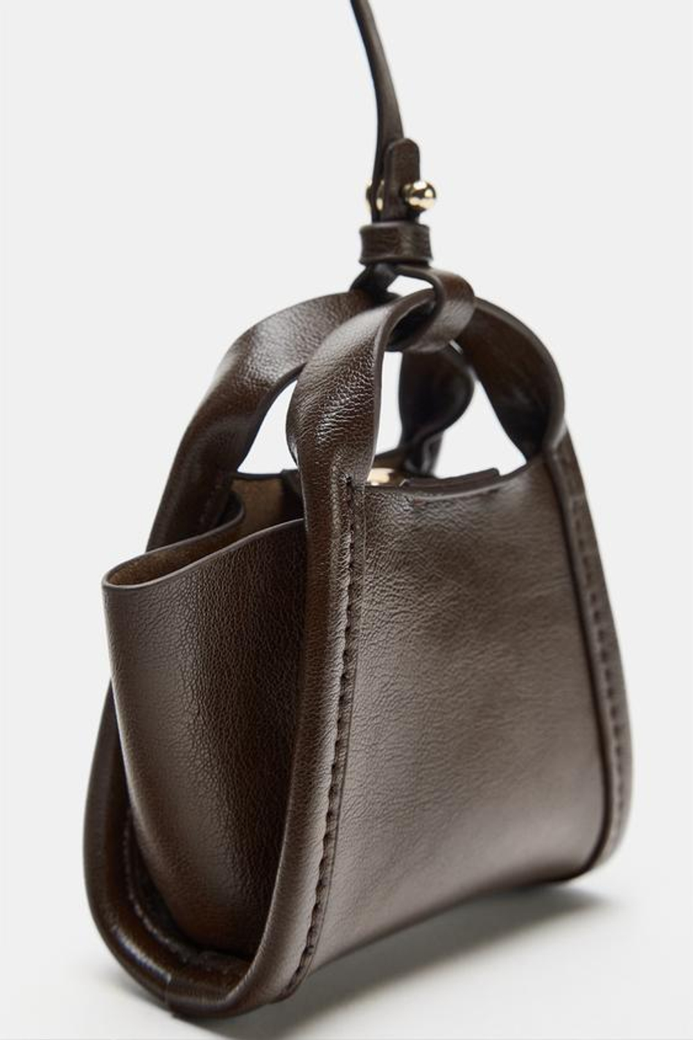 ZARA ШАРМ В ВИДЕ СУМКИ, ШОКОЛАДНЫЙ