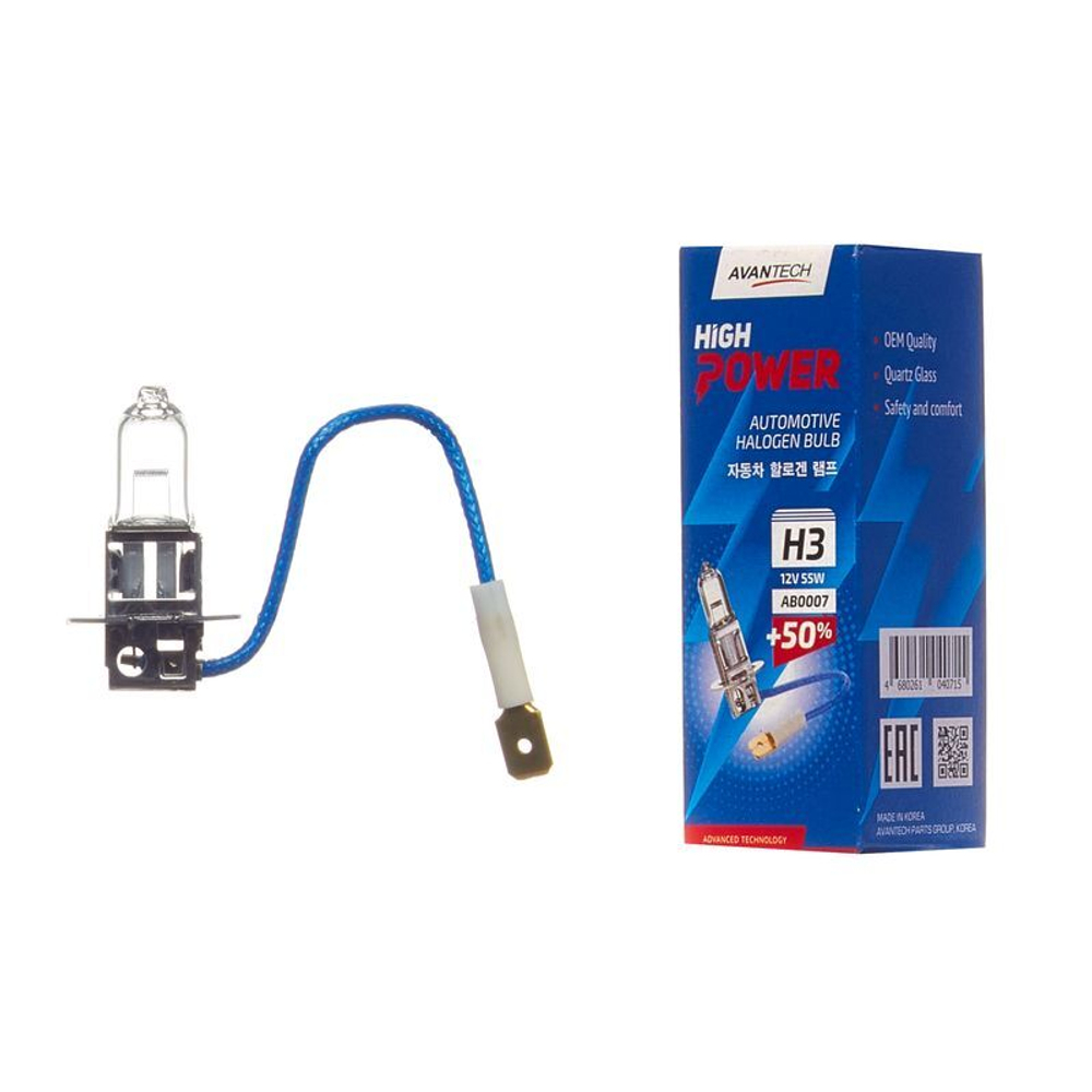 Лампа головного света Avantech H3 12V 55W AB0007