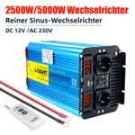Инвертор 12V-220V 5000W черный  Lvyuan чистая синусоида
